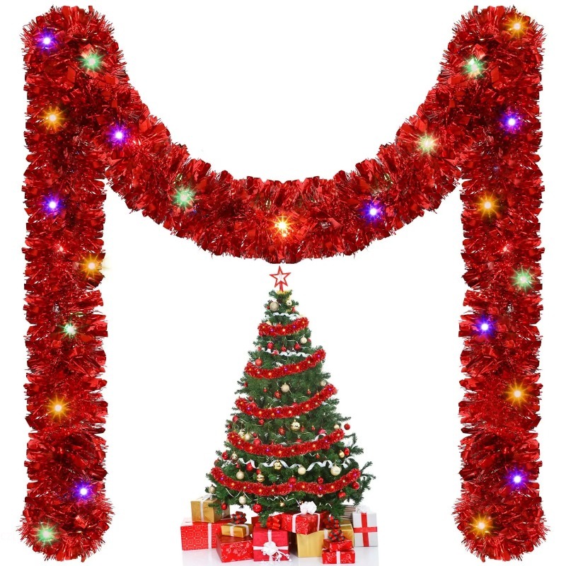 Tinsel Garland Decoration - 1 Stück 5M Weihnachts-Lametta-Girlande Dekorationen Langlebige