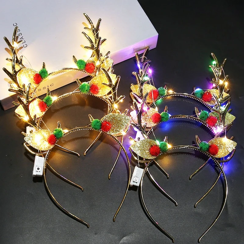 20 Stück leuchtende Weihnachts – Reindeer Antlers Headband Bewertung und Preis