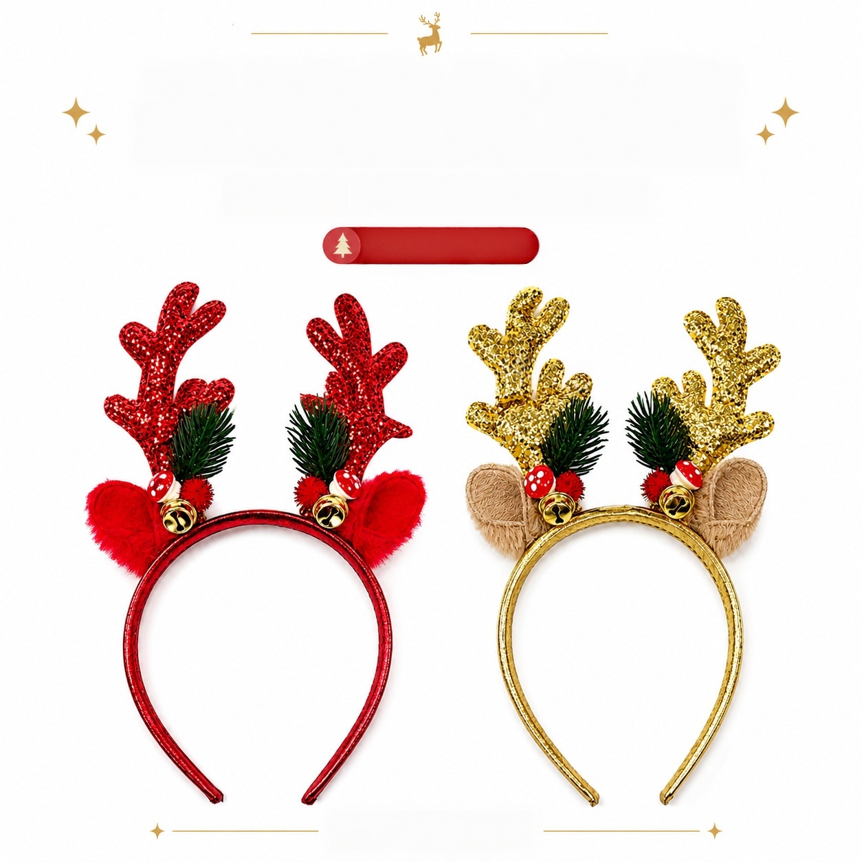 Weihnachts-Rentier-Glocken-Pai – Reindeer Antlers Headband Bewertung und Preis