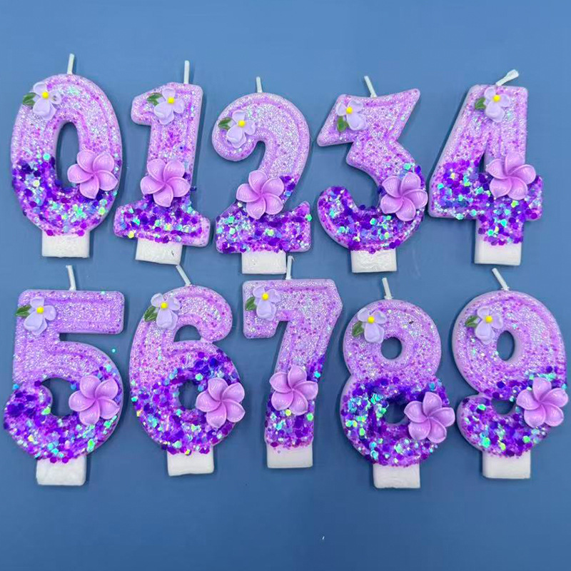 Weiche, tiefviolette Zahlenker – Holiday Candle Set Bewertung und Preis