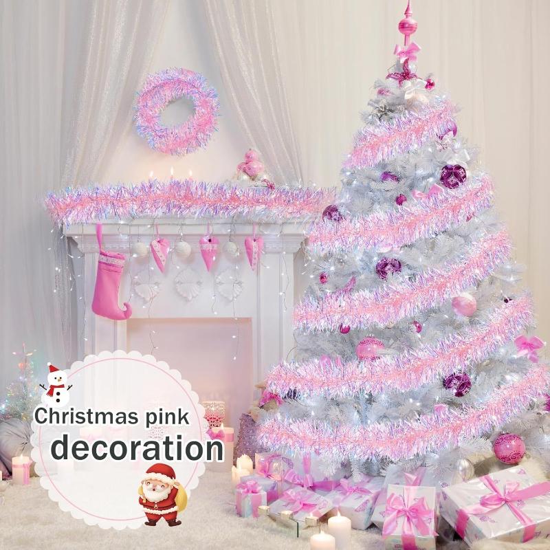 2M Rosa Lametta-Girlande, glän – Tinsel Garland Decoration Bewertung und Preis